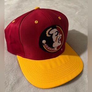 Vtg FSU Two Tone Snap Back Hat